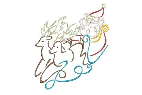 Christmas Swirls: A Charming Holiday Embroidery Design