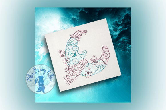 Moon Snow: A Whimsical Winter Embroidery Design Worth Your Thread